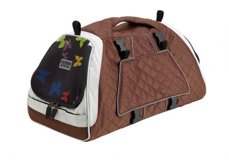 EB Jet Set Pet Carrier, Large, Silver / Brown